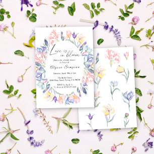 Convite Amor no Bloom Floral Chá de panela