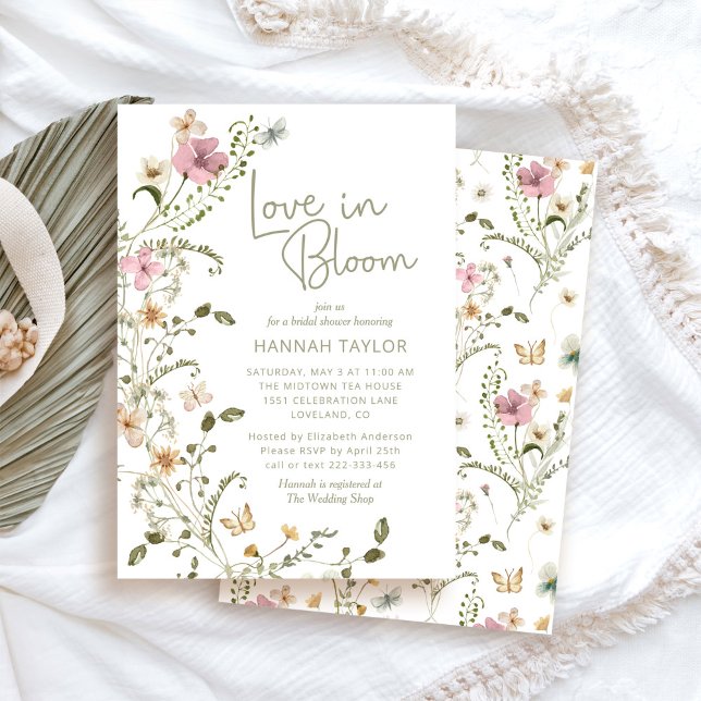 Convite Amor No Bloom Floral Chá de panela (Criador carregado)