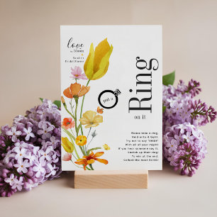 Convite Amor no Bloom Põe um Anel no Chá de panela