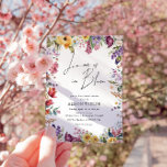 Convite Amor No Bloom Primavera Floral Chá de panela<br><div class="desc">Primavera de caligrafia colorida e elegante e chá de panela de flor silvestre com texto "O amor está florescendo".</div>