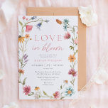 Convite Amor No Bloom Primavera Floral Chá de panela<br><div class="desc">Celebre sua noiva com este Chá de panela de Primavera Floral de Watercolor! O design é perfeito para qualquer chá de fraldas,  e vem com rótulos correspondentes para compartilhar as notícias felizes. Amor Em Convites de chá de panela De Primavera Floral Bloom</div>