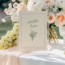 Amor no Bloom Whimsical Mesa 5 Card manuscrito