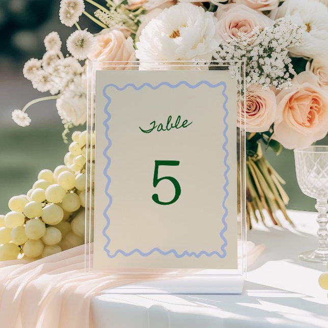 Convite Amor no Bloom Whimsical Table Number (Criador carregado)