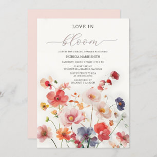 Convite Amor no Bloom Wildflower Chá de panela