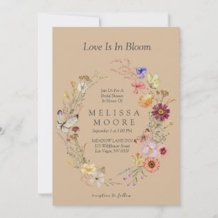 Convite Amor no Chá de panela Boêmico de Bloom Wildflower