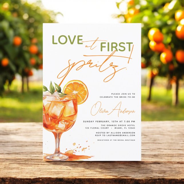 Convite Amor no First Spritz Orange Chá de panela (Criador carregado)