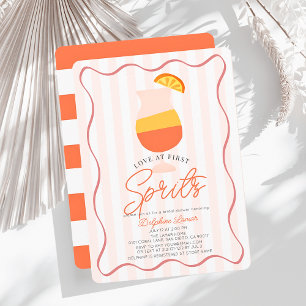 Convite Amor no Primeiro Chá de panela de Spritz Retro Str