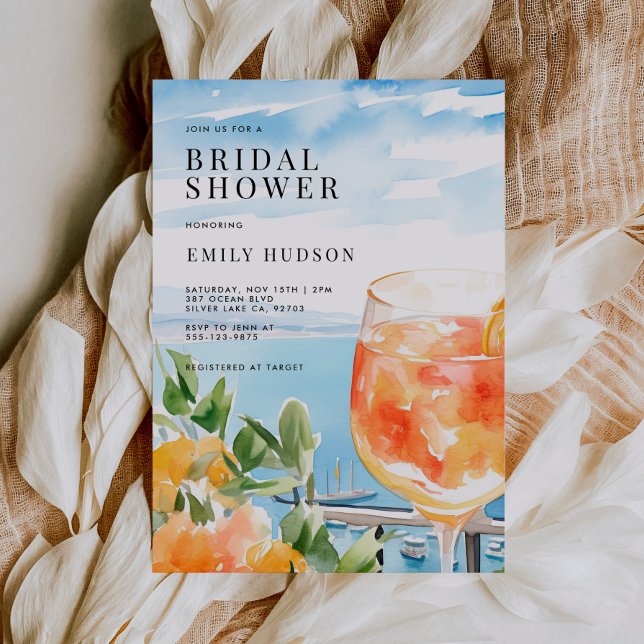 Convite Amor no Primeiro Chá de panela Spritz Amalfi (Criador carregado)