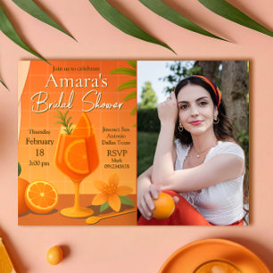 Convite Amor no primeiro Chá de panela Spritz com Foto