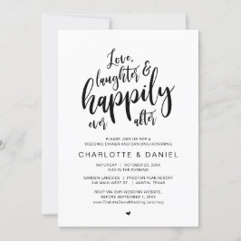 Convite Amor, riso e alegria para sempre, casamento