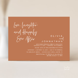 Convite Amor, riso e alegria para sempre, moderno