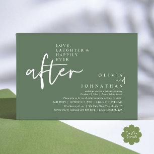 Convite Amor, Riso E Recepção Feliz Para Sempre