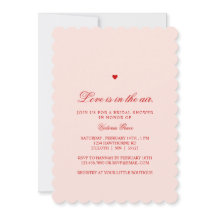 Amor Rosa e Vermelho no Ar Chá de Noiva