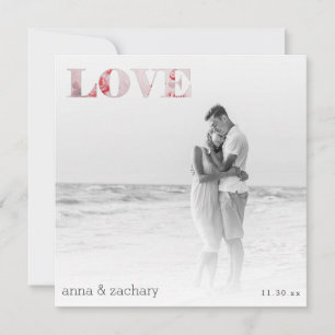 Convite *~* AMOR Seda Japonesa + RSVP - Casamento QR AR27