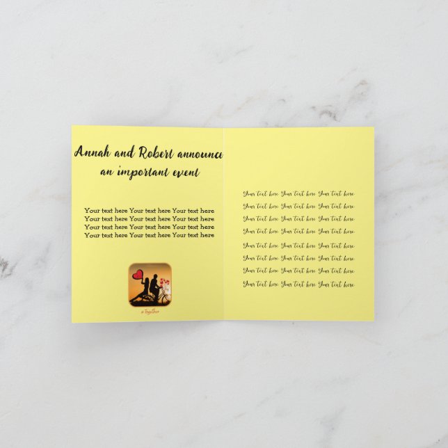 Convite Amor sempre romântico (Interior)