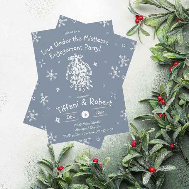 Convite Amor sob as magras Festas de noivado (Criador carregado)