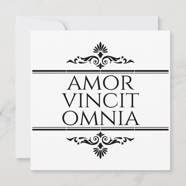 Convite Amor Vincit Omnia - Adoro Conquistas Todos (Frente)