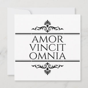 Convite Amor Vincit Omnia - Adoro Conquistas Todos