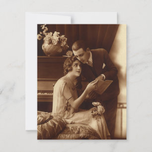 Convite Amor Vintage, Romance, Romântico, Salve a Data