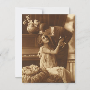 Convite Amor Vintage, Romance, Romântico, Salve a Data