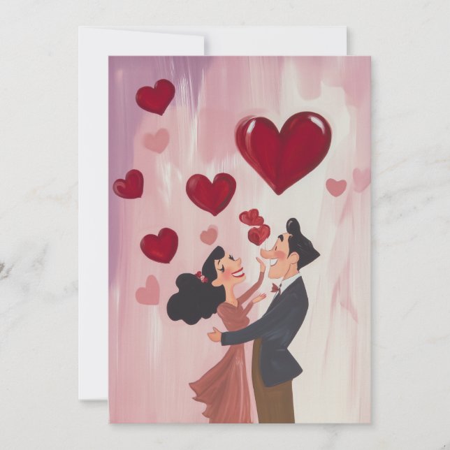 Convite Amor Whimsical no Ar (Frente)