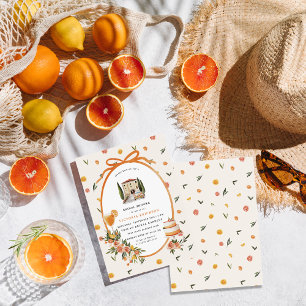 Convite Amore & Aranci Chuveiro de Noiva Cítrico Doce
