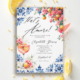 Convite Amore Italian Lemon Floral Brunch Bridal Shower 