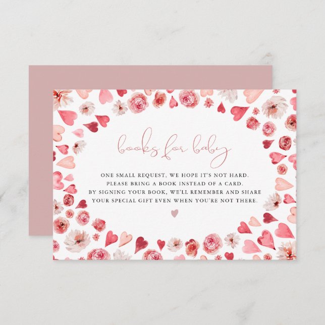 Convite AMORE Little Swetheart Namorados Livros para Bebê (Frente/Verso)