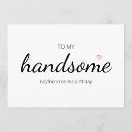 Convite amoroso feliz aniversário lindo namorado de coraçã