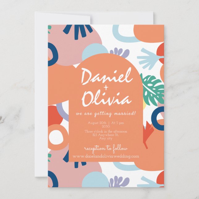 Convite Amostragem de padrões da floresta moderna com casa (Frente)