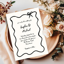 Convite Amour | Casamento de Arco francês ilustrado