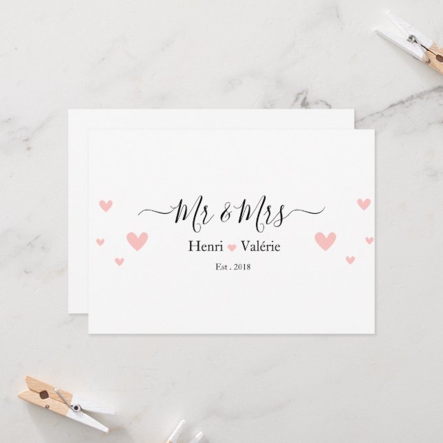 Convite Amour & Mariage (Frente/Verso In Situ)