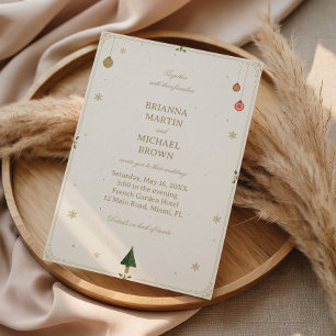 Convite Amuleto Dourado de Festa Minimalista
