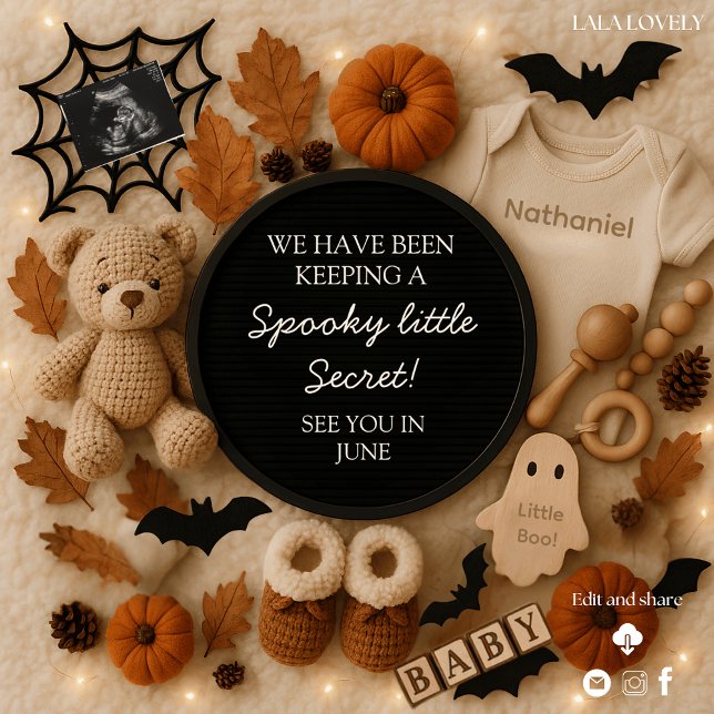 Convite An adorable cozy fall pregnancy announcement  (Criador carregado)