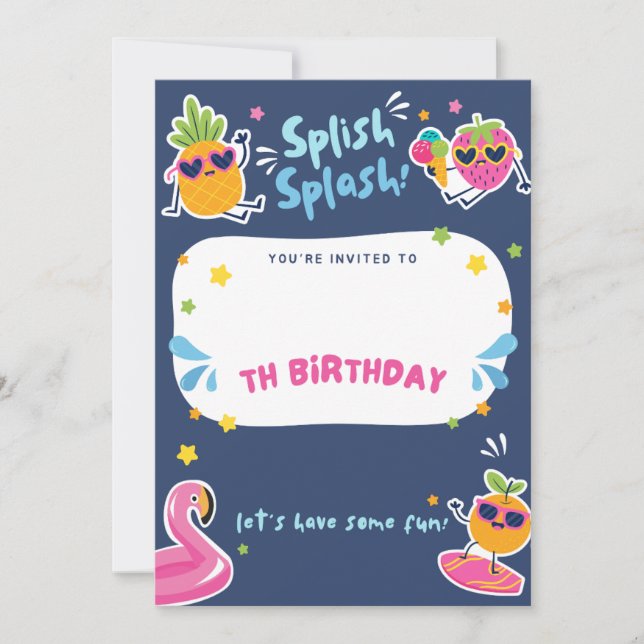 Convite An unforgettable moment awaits birthday invitation (Frente)