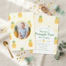 Ananás Primeiro Aniversário FOTO de Fruta Fofa