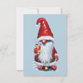 Convite Anão Norueguês Segurando um Coquetel de Suco de Cr