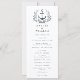 Convite Anchor Herald, programa de casamento