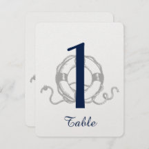 Âncora de Prata da Marinha Número da Mesa de Casam