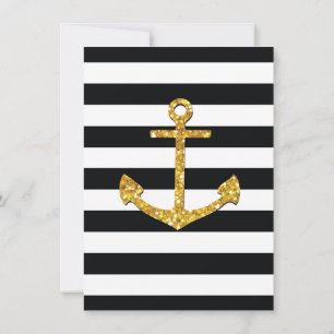 Convite Âncora do Ouro Vintage