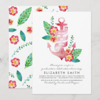 Âncora floral - graduação náutica da praia
