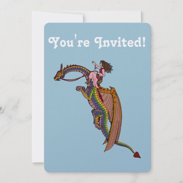 Convite Andando pelo Dragão Arco-Íris (Frente)