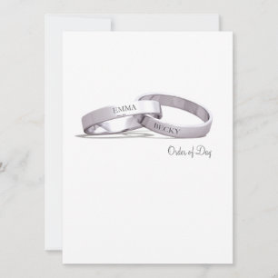 Convite Anéis Entrelaçados Prata - Ordem do Dia/Cerimônia