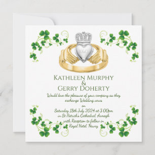 Convite Anel Cladagh Irlandês Tradicional e Camarões