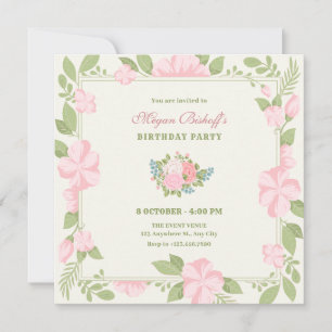 Convite Anel de casamento rosa-verde