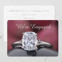 Anel de Diamante com Design de Foto “Estamos Noivo