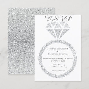 CONVITE ANEL DE DIAMANTE ELEGANTESPARK RSVP 