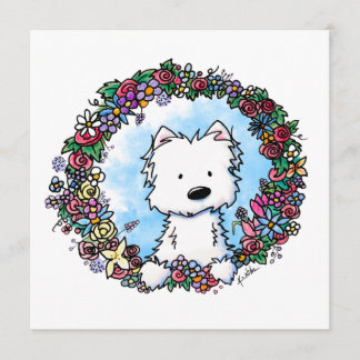 Convite Anel de mola de cachorro Westie