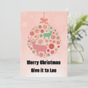 Convite Anel de pingente de flocos de neve de Elk com bo r