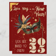 Anel de vamos na festa de Ano Novo Vermelho Glamor